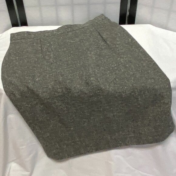 Rena Rowan for Saville Silk Blend Tweed Pleated Lined Pencil Skirt Black White - Picture 7 of 11